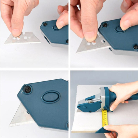 Instrument manual pentru bricolaj, cu ruleta incorporata, taiere gips-carton, 23x7 cm [3]