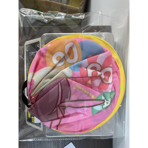Joc darts pentru copii, placa pliabila 70 cm, mingi velcro si luminoase, model acadele roz [9]