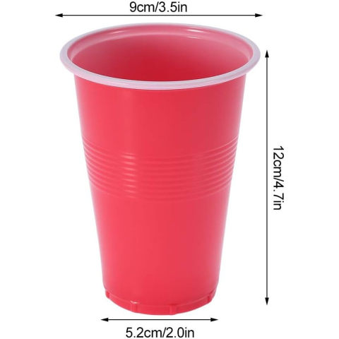 Joc de baut beer pong, set clasic, 24 pahare rosii, bile reutilizabile [5]