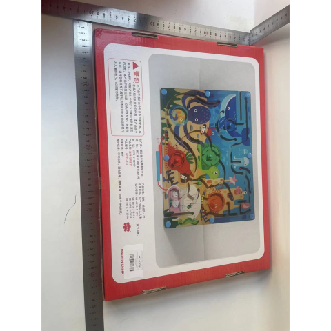 Joc Montessori de sortare culori, model animale marine, lemn, 39x29x1.5 cm [1]