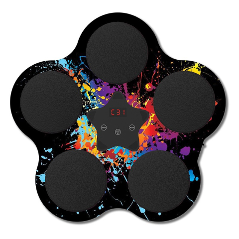 Jocuri Educative - Jucarie de boxat cu muzica si lumini, contor lovituri, conexiune Bluetooth, montare perete