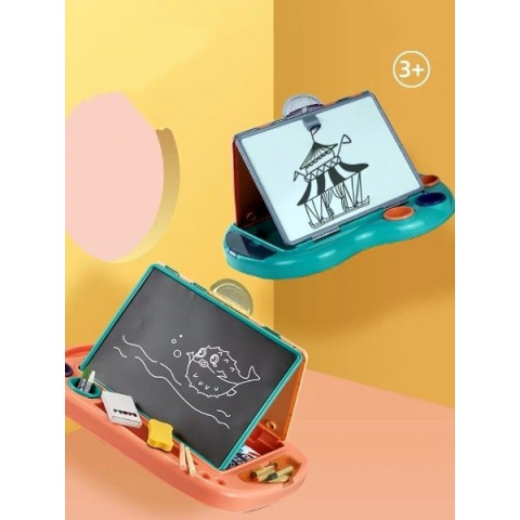 Jucarie educativa 2 in 1, masa si tabla pentru desenat, pliabila, plastic non-toxic [4]