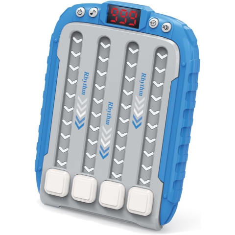 Jocuri Educative - Jucarie interactiva, joc rhythm, 6 niveluri, din ABS, albastru