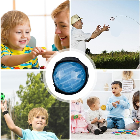 Jucarie interactiva, minge saltareata Crystal Ball, cu lumini, din plastic albastru [2]