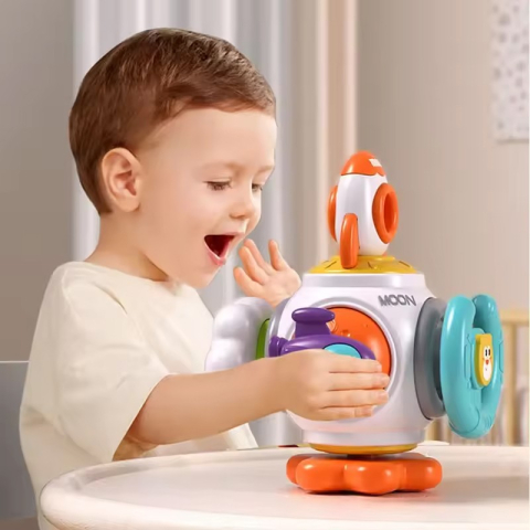 jucarie interactiva montessori racheta spatiala plastic rezistent [2]