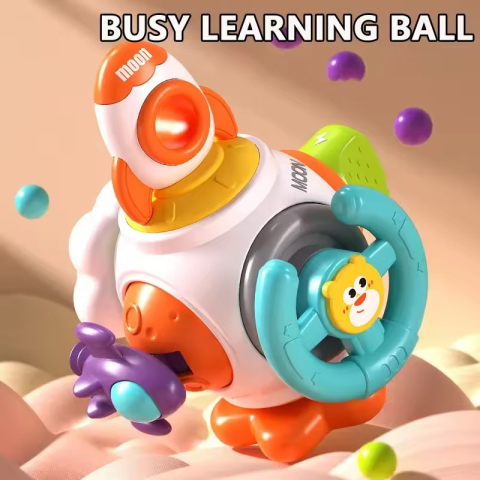 jucarie interactiva montessori racheta spatiala plastic rezistent [6]