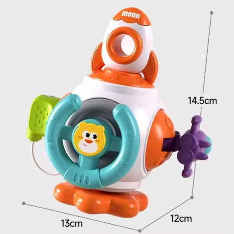 jucarie interactiva montessori racheta spatiala plastic rezistent [5]