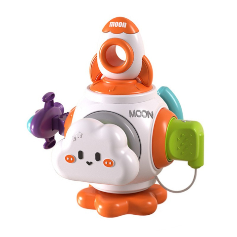 Jucarii Montessori - jucarie interactiva montessori racheta spatiala plastic rezistent