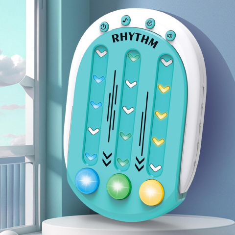 Jucarie interactiva tip jocuri ritmice, 8 niveluri de joc, din ABS, albastru [3]