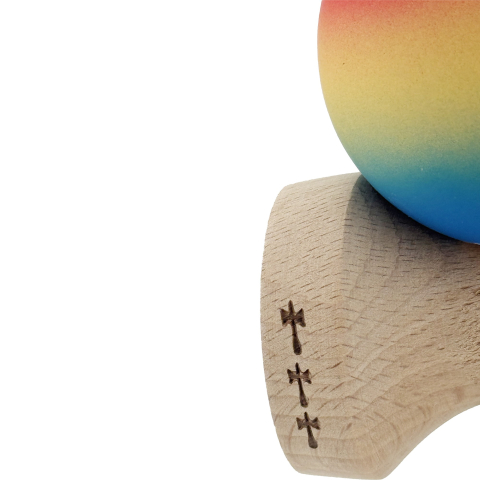 kendama profesionala cu cupe mari lemn 18 cm [6]