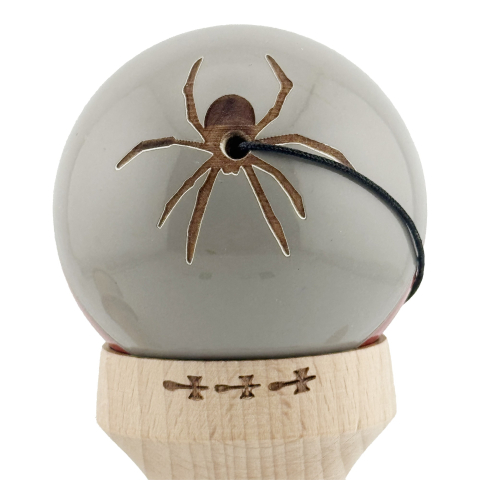 kendama profesionala lemn cupe mari ata flexibila gri [8]