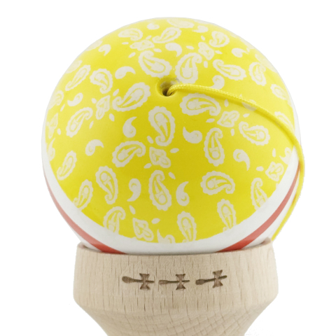 kendama profesionala king size v3 cu cupe mari galben alb [8]