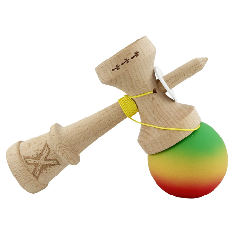 kendama profesionala cu cupe mari si ata colorata [4]