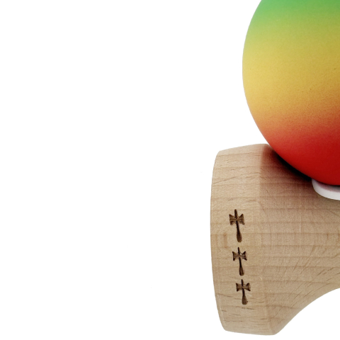 kendama profesionala cu cupe mari si ata colorata [6]