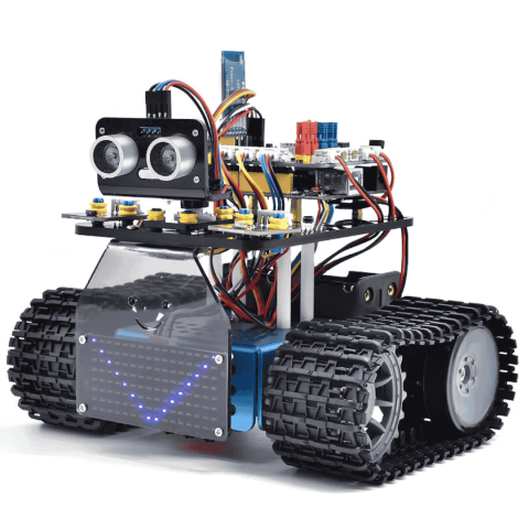 Kit-uri robotica - Kit educational Robot Tank STEM V3.0 – programabil Arduino & KidsBlock, cu senzori multi-funcție