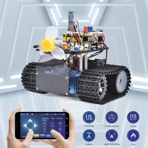 Kit Robot Tank STEM V3.0 – Programabil cu Arduino IDE si KidsBlock [3]