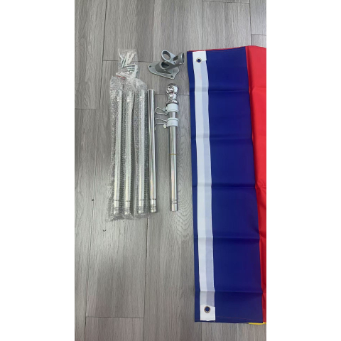 Kit steag Romania, catarg metalic 1.8 m, suport perete, tricolor [4]