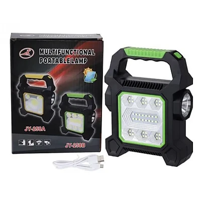 Lampa Camping 40 LED-uri Solara si USB cu Laterna COB Laterală – Portabila [2]