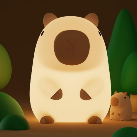 Lampa de veghe pentru copii, model capibara, lumina calda, incarcare USB [2]