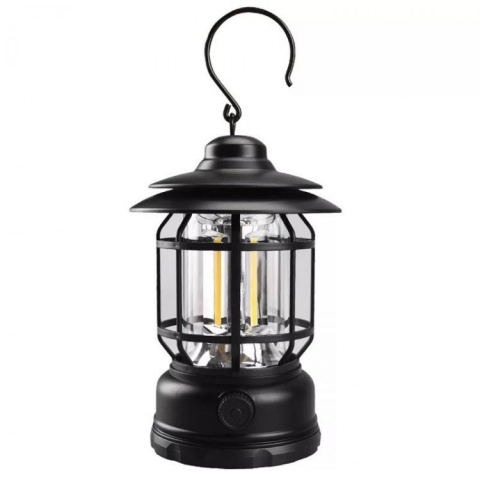 Lampa portabila camping, felinar vintage cu carlig, iluminare 21 COB LED, intensitate reglabila [2]