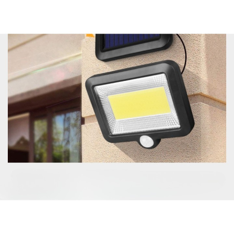 lampa solara exterior cu senzor miscare 100 LED negru [1]