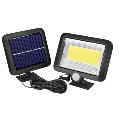 Iluminat Exterior - lampa solara exterior cu senzor miscare 100 LED negru