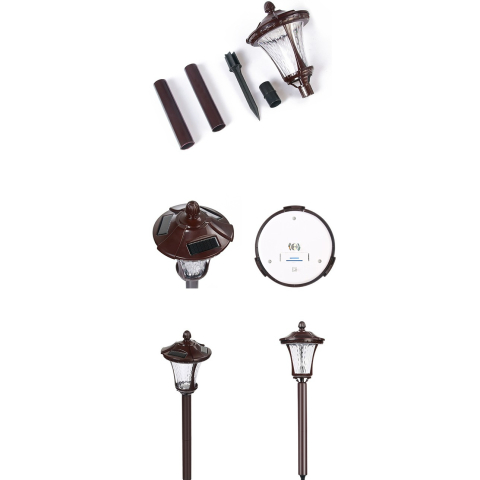 Lampa solara cu prindere in pamant, model Felinar, lumina alba rece, inaltime 67.5 cm [2]