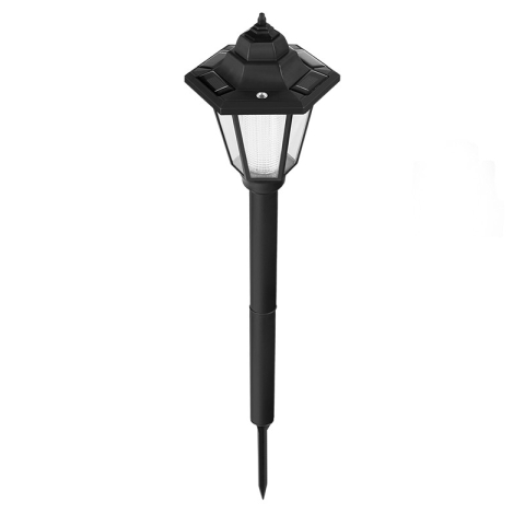 Iluminat Exterior - Lampa solara de gradina, hexagonala, alb rece, ABS si plastic