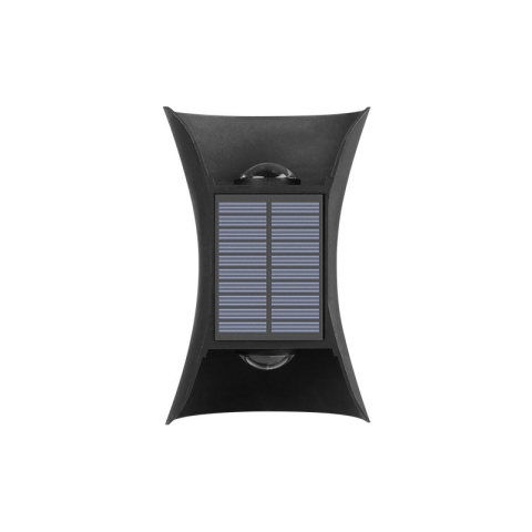 Iluminat Exterior - lampa solara LED bidirectionala cu comutator culoare IP65