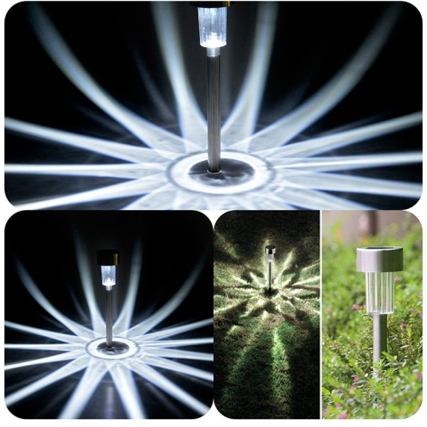 lampa solara LED exterior inox 29 cm [9]