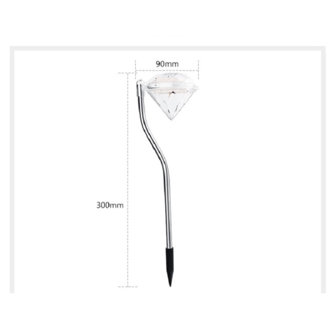 Lampa solara LED pentru gradina, set 4 bucati, tip diamant, multicolor, ABS 30 cm [4]