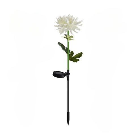 Casa & Gradina - Lampa solara LED tip crizantema, senzor lumina automat, inaltime 80 cm, multicolor