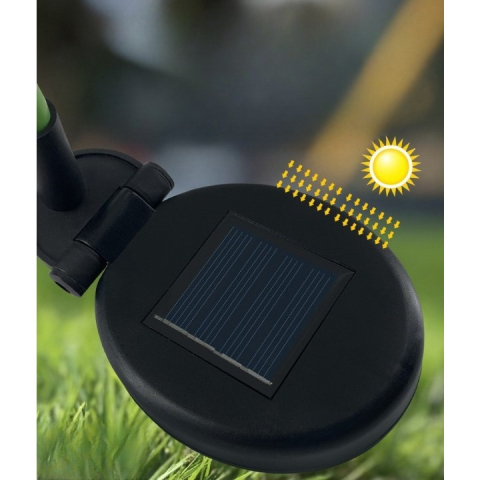 Lampa solara LED tip crizantema, senzor lumina automat, inaltime 80 cm, multicolor [8]