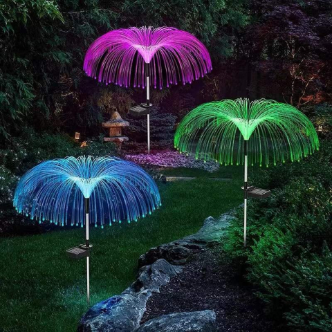 Lampa solara LED tip meduza, inaltime 90 cm, senzor lumina, plastic ABS [7]