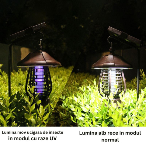 Lampa solara pentru gradina, anti-insecte cu UV, 5W, ABS, autonomie 8 ore [2]