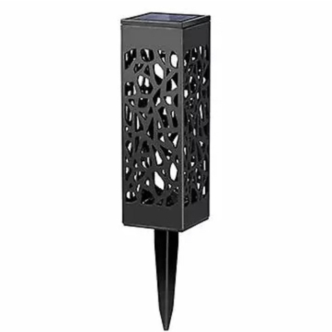 Iluminat Exterior - lampa solara tip felinar gradina plastic negru