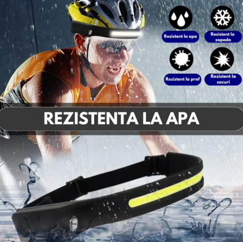 Lanterna Frontala LED Reincarcabila cu Banda Reglabila si USB – Outdoor [1]