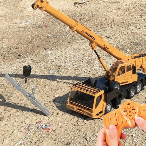 Macara jucarie telecomandata, brat extensibil functional, plastic durabil, 33x28x10 cm [3]