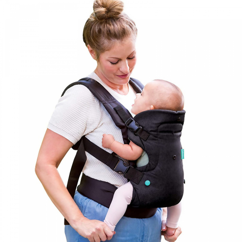 Marsupiu ergonomic multifunctional, 4 pozitii, bumbac lavabil, negru [4]