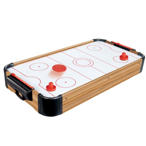 Jocuri de Indemanare - Masa de air hockey de masa, fara picioare, lemn, maro, 76x38x9 cm