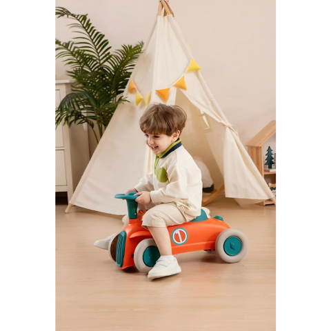 Masinuta ride-on cu sistem anti-rasturnare, claxon pe volan, plastic, 60x28x34 cm [3]