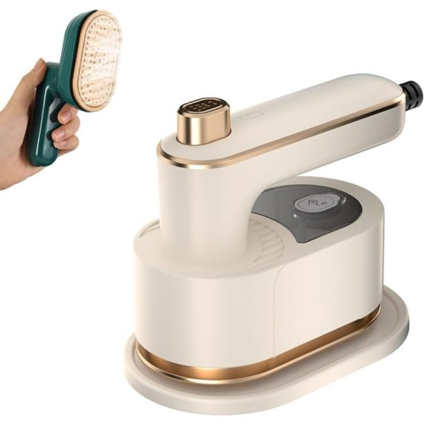 Mini fier de calcat portabil, pliabil cu abur, 40W, 50 ml, alb [2]