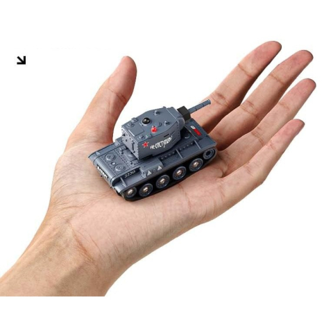 Mini tanc cu telecomanda, wireless, laser infrarosu, plastic gri [2]
