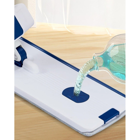 mop plat galeata pliabila 2 rezerve microfibra albastru [4]