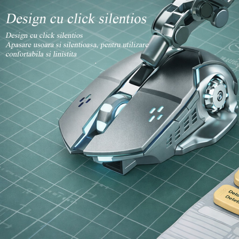 Mouse wireless, 6 butoane, DPI ajustabil, iluminare RGB, reincarcabil [1]