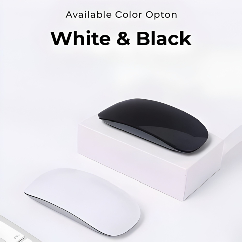 Mouse wireless cu gesturi, Bluetooth si 2.4GHz, reincarcabil USB, silentios, negru [4]