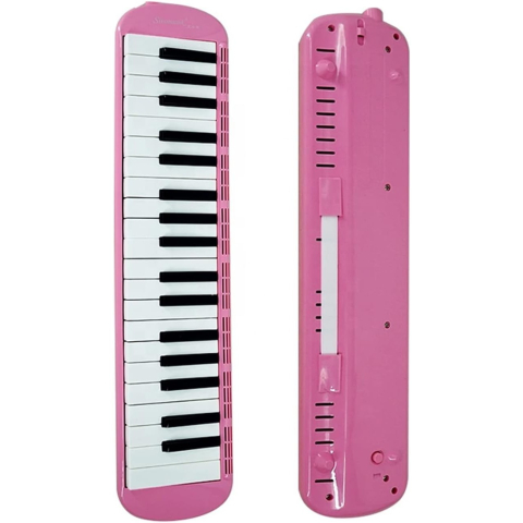 Muzicuta melodica 32 clape, pentru incepatori, din ABS ecologic, roz [2]