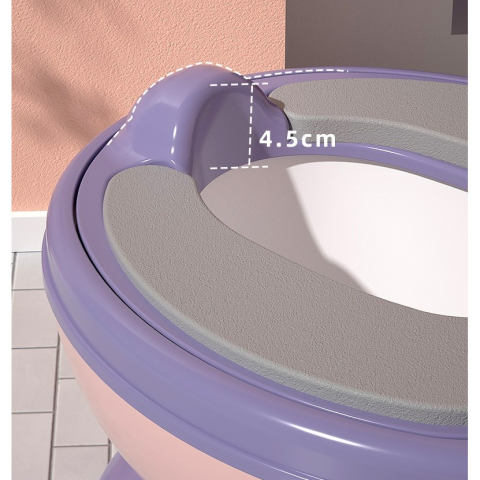 Olita pentru bebelusi, model toaleta adulti, colac moale PVC, compartiment depozitare [3]