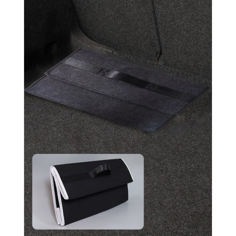 Organizator portbagaj auto pliabil, cutie depozitare multifunctionala, material textil non woven, negru [1]