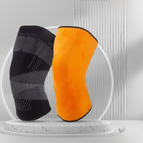 Orteza elastica pentru genunchi, marime M, cu bretele elastice, material respirabil [2]